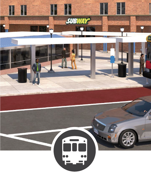 North Avenue Rising overhauled the Penn-North Metro SubwayLink Station elevators, added security improvements to the station entrance, and replaced lighting with energy efficient fixtures. In addition, the project team worked with Baltimore Office of Promotion & the Arts to install a mural by local Baltimore artist Megan Lewis in the mezzanine level.